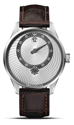 MeisterSinger "Edition Panthero Jumping Hour" Guilloché, Silver Dial