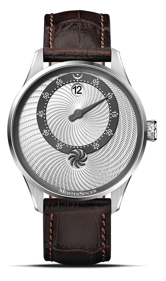 MeisterSinger "Edition Panthero Jumping Hour" Guilloché, Silver Dial