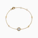 Diamond Bracelet in 14K Yellow Gold, 0.09 ctw