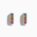 Sapphire & Diamond Earrings in 14K White Gold, 1.76 ctw