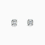 Diamond Stud Earrings in 14K White Gold, 0.48 ctw