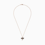 Espresso & White Diamond Stingray Pendant in 14K Gold, 0.46 ctw view 2