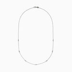 18" Diamond Station Necklace in 14K White Gold, 0.21 ctw view 2