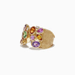 Multi Sapphire and Diamond Ring in 14K Yellow Gold, 2.46 ctw view 3