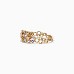 Multi-Sapphire and Diamond Ring in 14K Yellow Gold, 1.03 ctw view 4