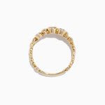 Multi-Sapphire and Diamond Ring in 14K Yellow Gold, 1.03 ctw view 3