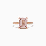 Morganite and Diamond Ring in 14K Rose Gold, 2.64 ctw