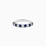Gemma Blue Sapphire and Diamond Ring in 14K Gold, 0.88 ctw