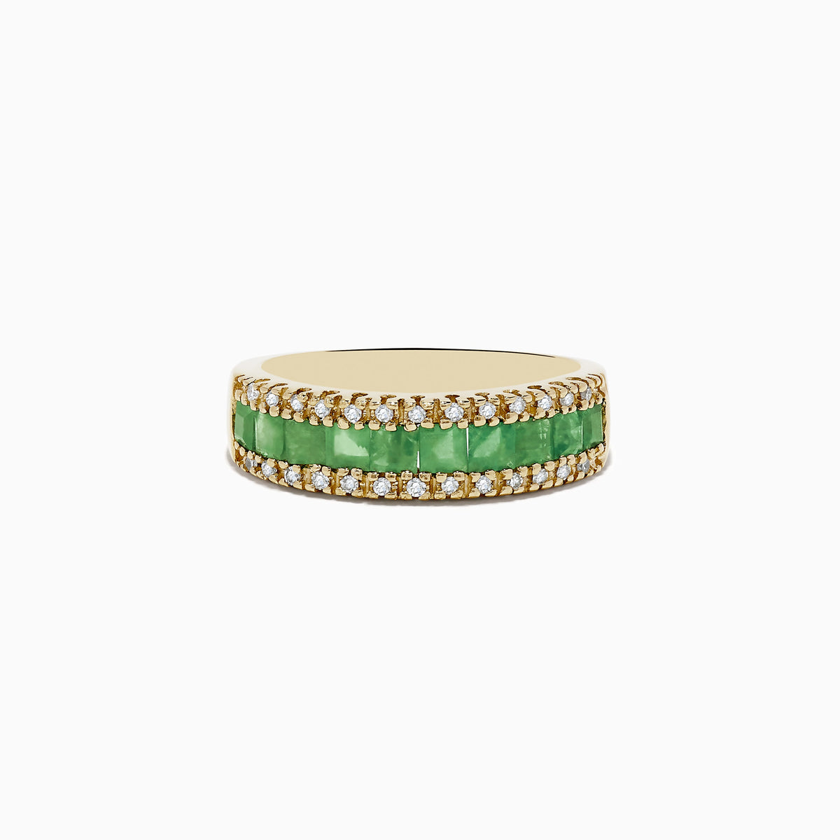 Emerald and Diamond Ring in 14K Yellow Gold, 1.27 ctw