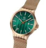 GLOCK Quartz Watch in Coyote Steel, Green Dial, Coyote Bracelet