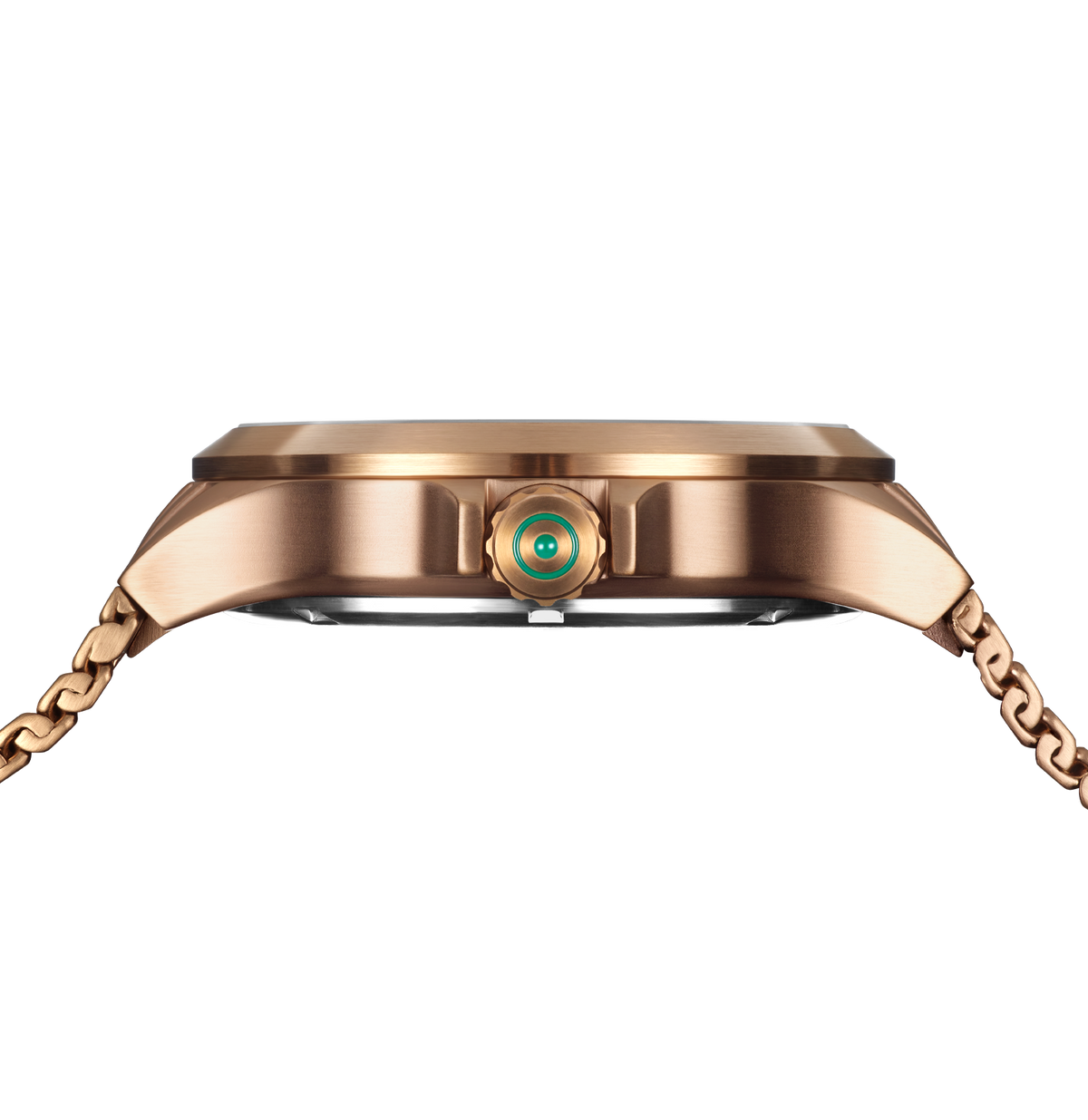 GLOCK Quartz Watch in Coyote Steel, Green Dial, Coyote Bracelet