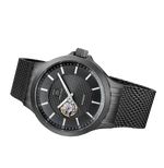 GLOCK Open Heart Automatic Watch in Gunmetal Steel, Gunmetal Dial, Gunmetal Bracelet