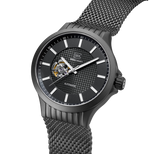 GLOCK Open Heart Automatic Watch in Gunmetal Steel, Gunmetal Dial, Gunmetal Bracelet