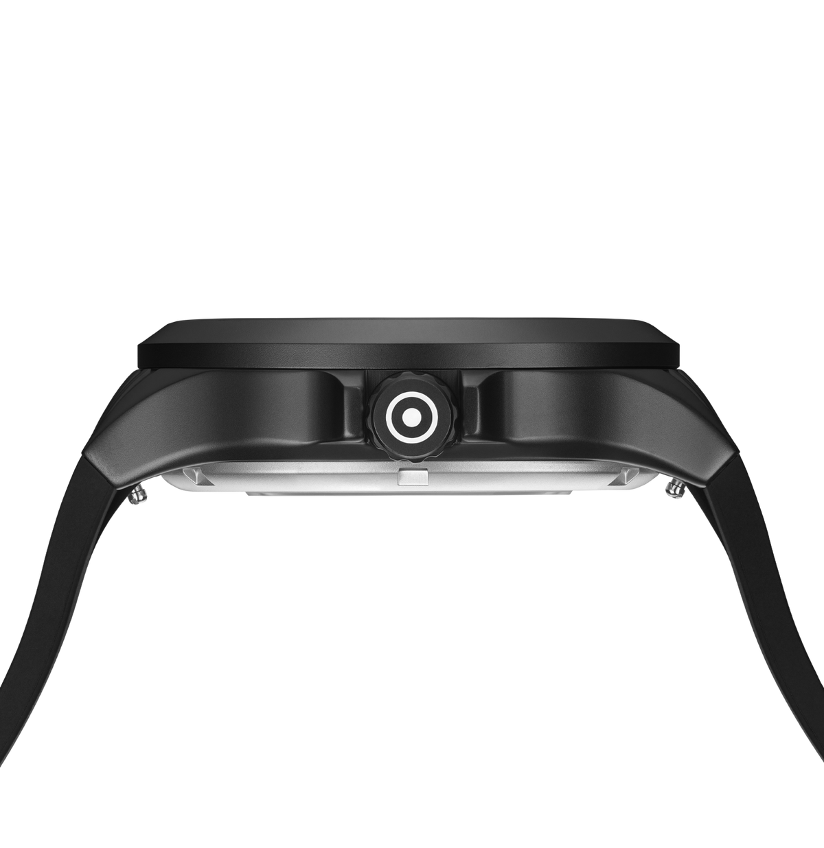 GLOCK Open Heart Automatic Watch in Gunmetal Steel, Black Dial, Black Strap