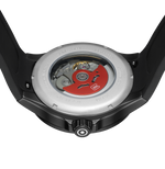 GLOCK Open Heart Automatic Watch in Gunmetal Steel, Black Dial, Black Strap