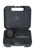 GLOCK Skeleton Automatic Watch in Gunmetal Steel, Gunmetal Dial, Black Strap