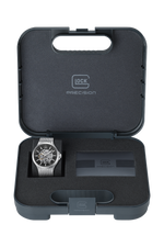 GLOCK Skeleton Automatic Watch in Stainless Steel, Black Dial, Silver-Tone Strap