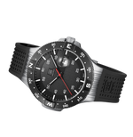 GLOCK Rotating-Bezel Watch in Stainless Steel, Black Dial, Black Strap (GW-15-1-22)
