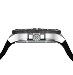 GLOCK Rotating-Bezel Watch in Stainless Steel, Black Dial, Black Strap (GW-15-1-22)