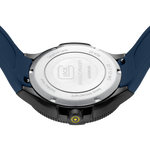 GLOCK Rotating-Bezel Watch in Gunmetal Steel, Blue Dial, Dark Blue Strap