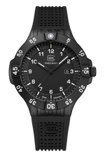 GLOCK Tritium Watch in Gunmetal Steel, Black Dial, Black Strap