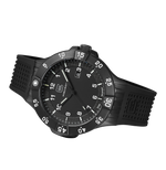 GLOCK Tritium Watch in Gunmetal Steel, Black Dial, Black Strap