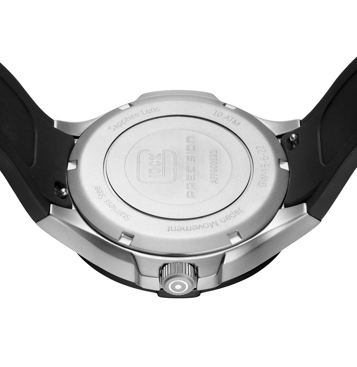GLOCK Rotating-Bezel Watch in Black Steel, Black Dial, Black Strap (GW-15-6-22)