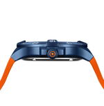 GLOCK Limited Edition Rotating-Bezel Watch in Dark Blue Steel, Blue Dial, Orange Strap