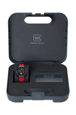 GLOCK Diamond Chronograph Watch in Black Steel, Black Dial, Red Strap