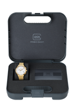 GLOCK Diamond Chronograph Watch in Gold-Tone Steel, White Dial, Gold-Tone Bracelet
