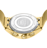 GLOCK Diamond Chronograph Watch in Gold-Tone Steel, White Dial, Gold-Tone Bracelet