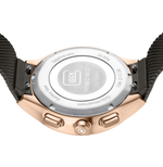 GLOCK Diamond Chronograph Watch in Rose Gold-Tone Steel, Gunmetal Dial, Gunmetal Bracelet