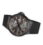 GLOCK Skeleton Automatic Watch in Black Steel, Coyote Dial, Black Bracelet