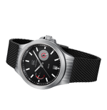 GLOCK Solar Watch in Stainless Steel, Black Dial, Black Bracelet