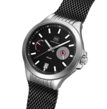GLOCK Solar Watch in Stainless Steel, Black Dial, Black Bracelet