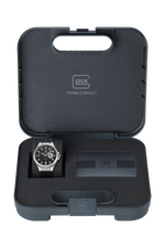 GLOCK Solar Watch in Stainless Steel, Black Dial, Black Bracelet