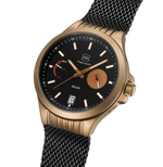 GLOCK Solar Watch in Coyote Steel, Black Dial, Black Bracelet