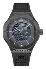 GLOCK Skeleton Automatic Watch in Black Steel, Black Dial, Black Strap
