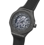 GLOCK Skeleton Automatic Watch in Black Steel, Black Dial, Black Strap