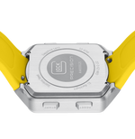 GLOCK Digital Chronograph Watch in Stainless Steel, Black Dial, Yellow Strap