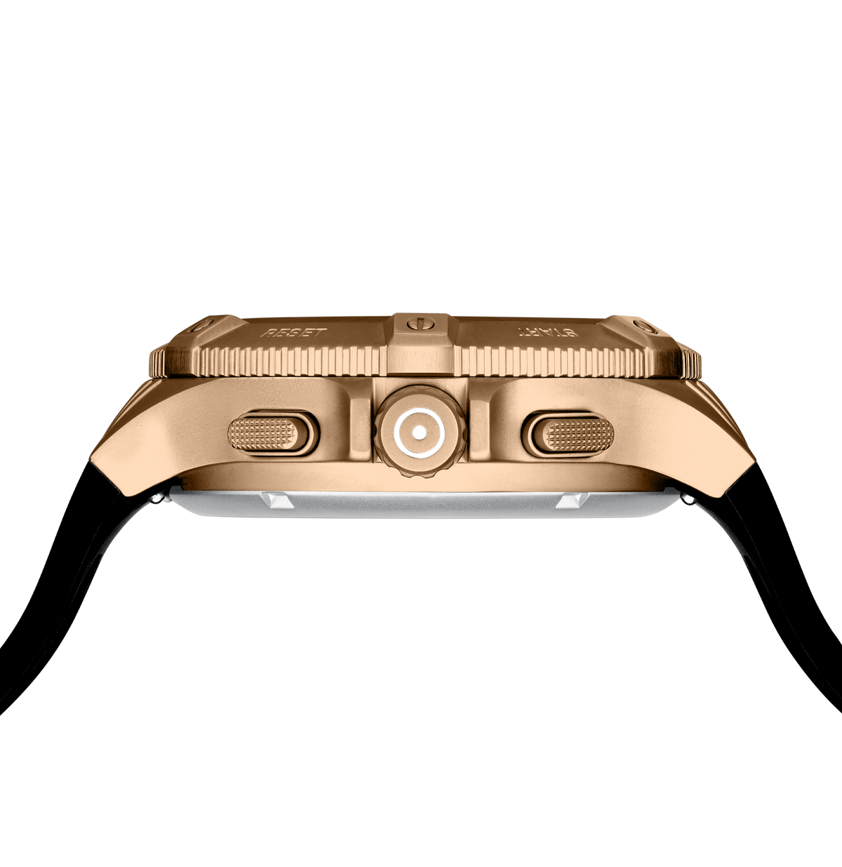 GLOCK Analog-Digital Watch in Coyote Steel, Black Dial, Black Strap
