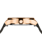 GLOCK Diamond Swiss Quartz Watch in Rose Gold-Tone Steel, Gunmetal Dial, Gunmetal Bracelet