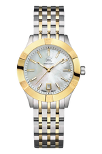 GLOCK Diamond Swiss Quartz Watch in Stainless Steel, White Mother of Pearl Dial, Bicolor Bracelet
