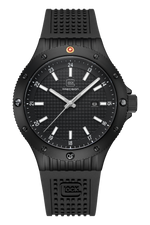 GLOCK Rotating-Bezel Watch in Black Steel, Black Dial, Black Strap (GW-33-1-24)