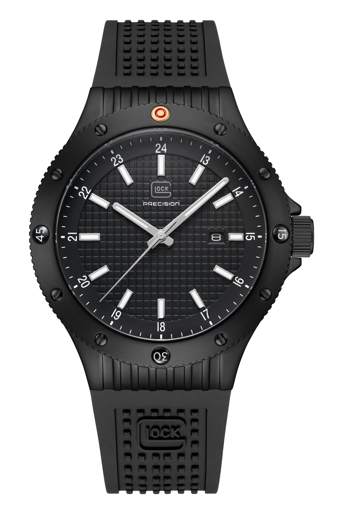 GLOCK Rotating-Bezel Watch in Black Steel, Black Dial, Black Strap (GW-33-1-24)