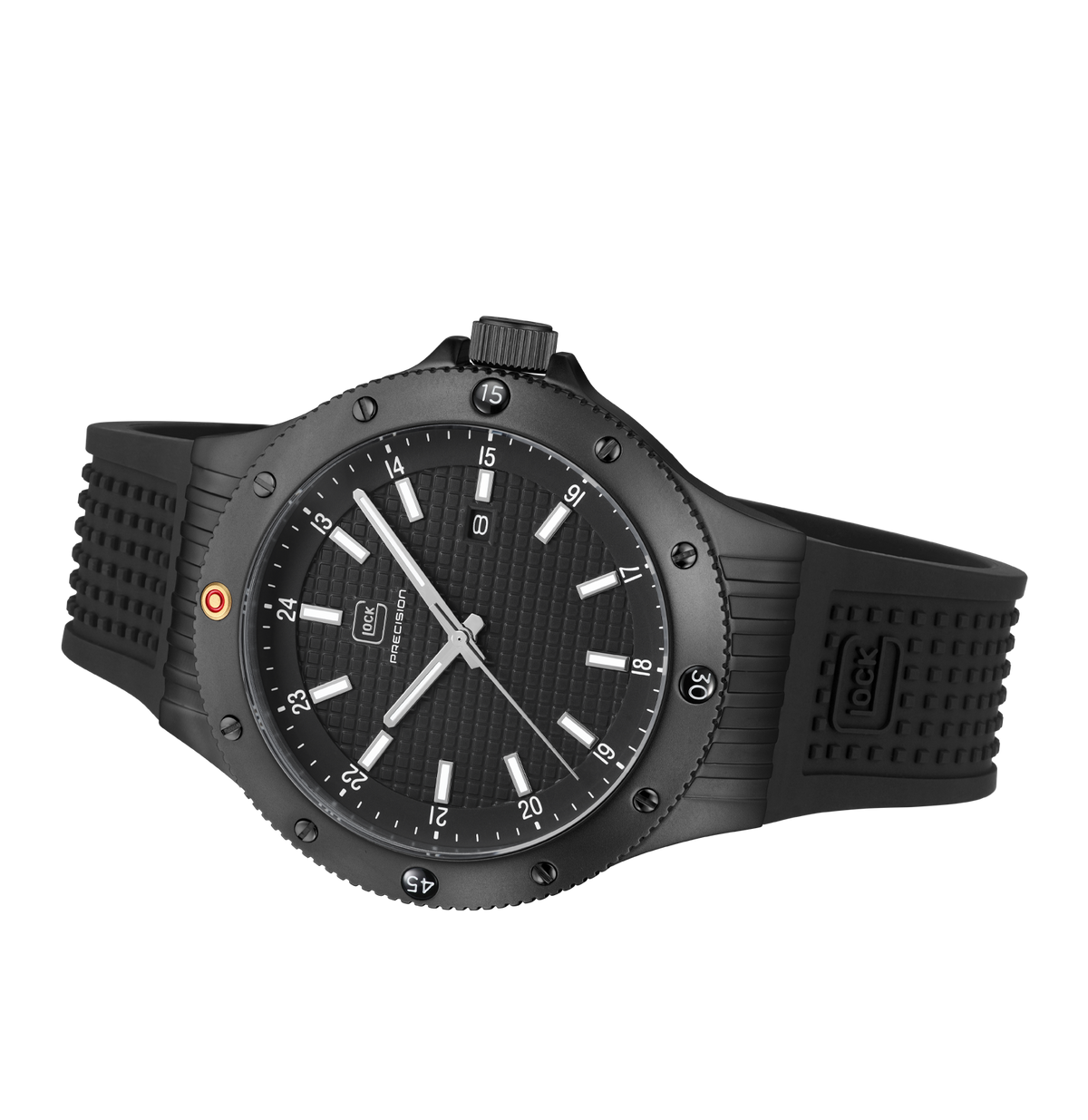 GLOCK Rotating-Bezel Watch in Black Steel, Black Dial, Black Strap (GW-33-1-24)