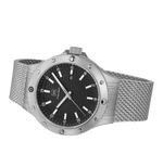 GLOCK Rotating-Bezel Watch in Stainless Steel, Black Dial, Silver-Tone Mesh Bracelet