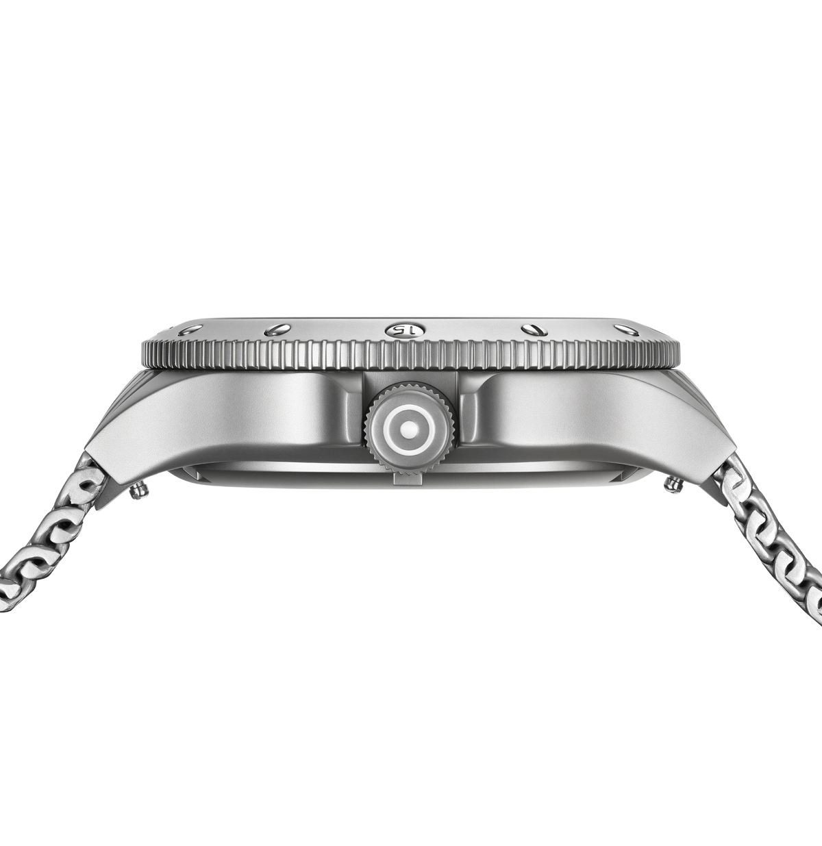 GLOCK Rotating-Bezel Watch in Stainless Steel, Black Dial, Silver-Tone Mesh Bracelet