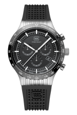 GLOCK Limited Edition Swiss Chronograph Watch in Stainless Steel, Black Dial, Black Strap