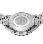 GLOCK Swiss Chronograph Watch in Stainless Steel, Black Dial, Silver-Tone Bracelet